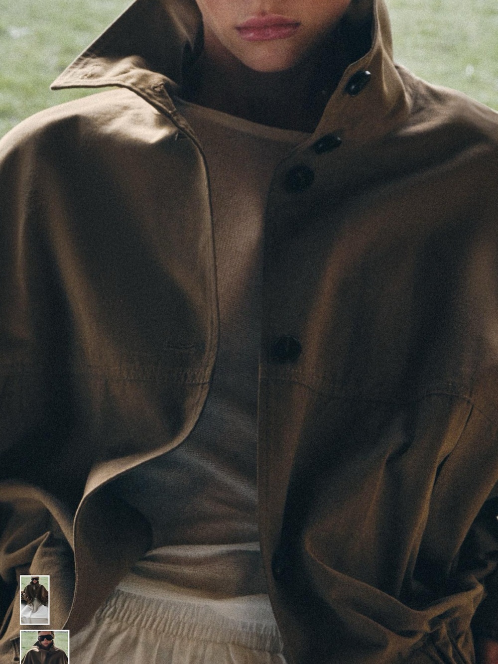 ZARA HIGH COLLAR JACKET WITH ELASTIC HEM - NWT - Picture 4 of 7